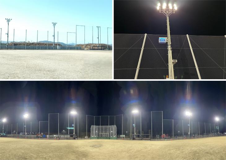大村市総合運動公園多目的広場（Dコート）ナイター設備工事