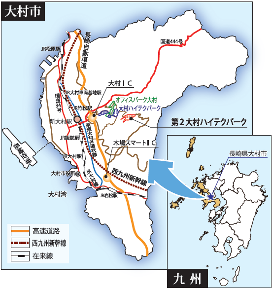 第2大村ハイテクパーク位置図