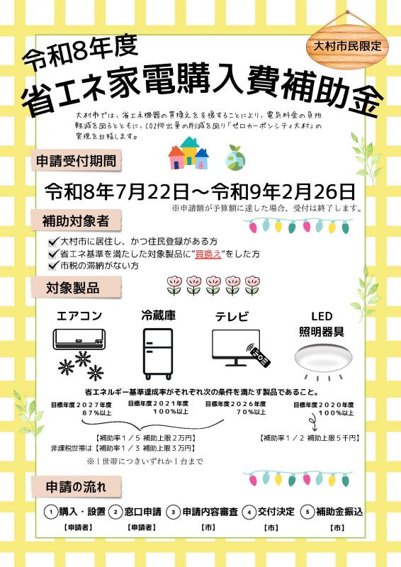 省エネ家電購入補助金チラシ