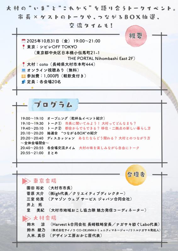 「おおむらつながるトーク」チラシ（裏）