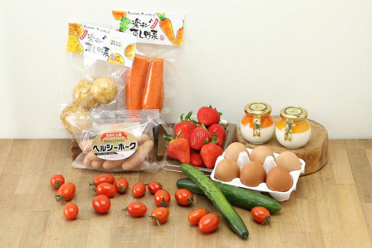 野菜と加工肉と果物など