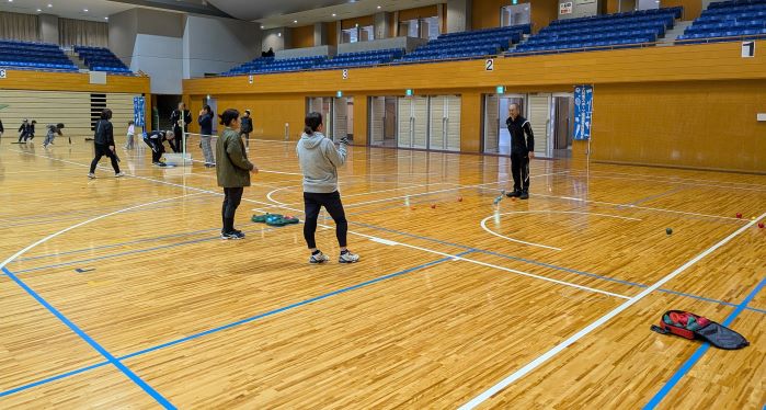 ペタンク体験の様子